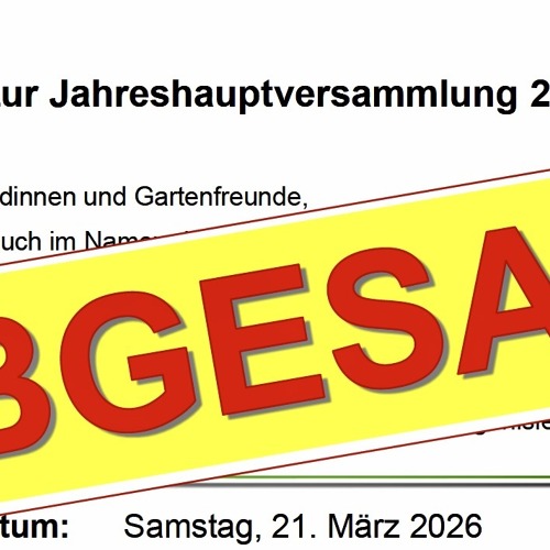 Mitgliederversammlung 2026 - Absage&nbsp;